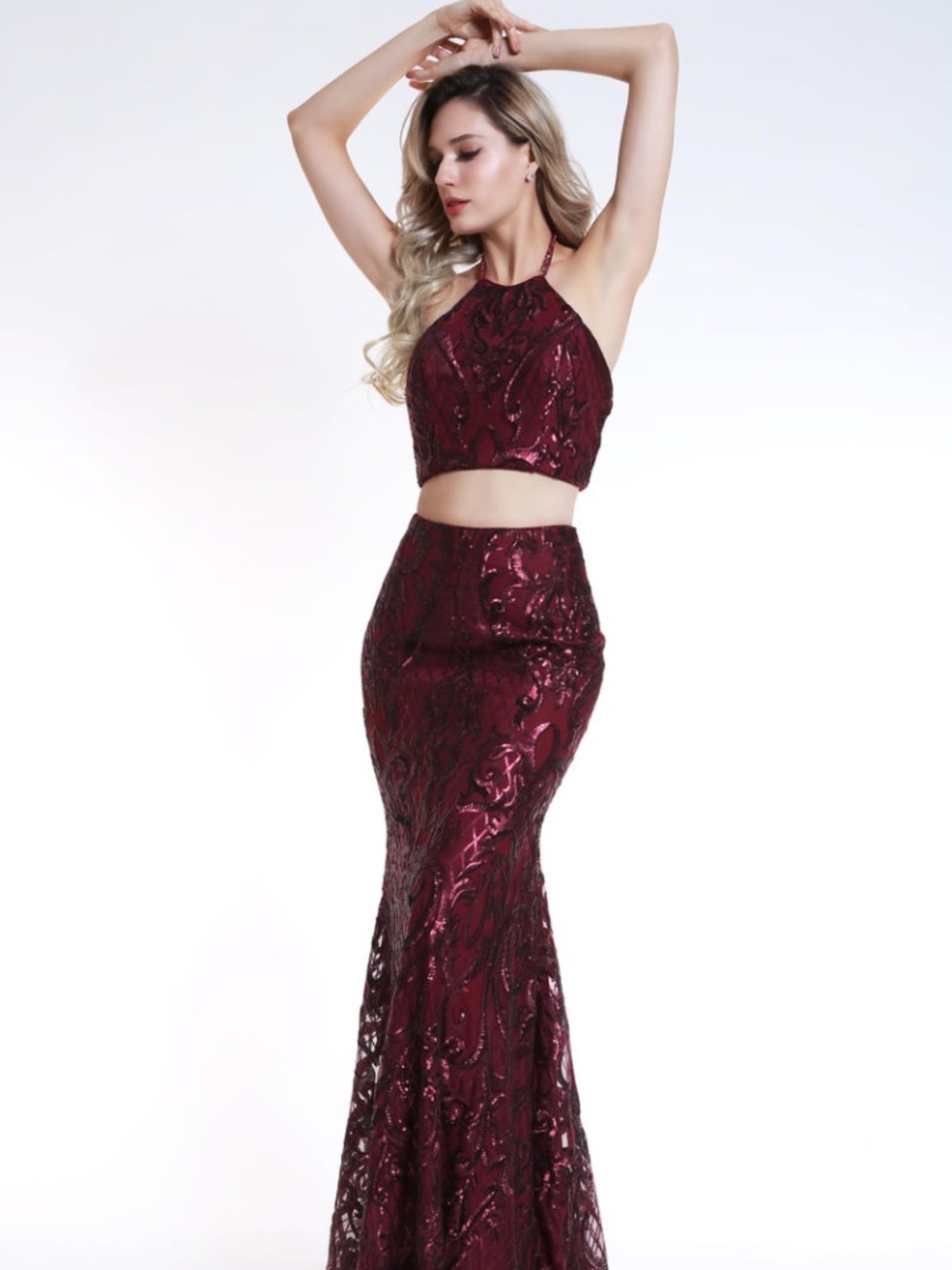 NWT AVA PRESLEY BEADED TWO PIECE GOWN SIZE 10